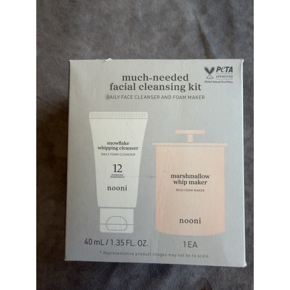 Nooni Much-Needed Facial Cleansing Kit Snowflake Cleanser Whip Maker New